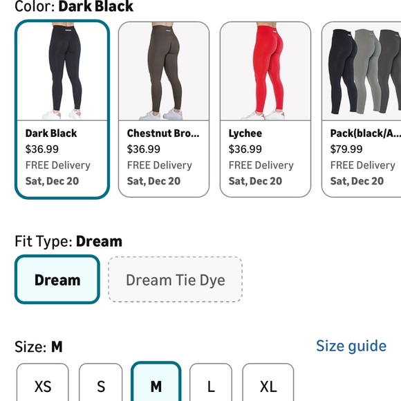 AUROLA Women's Black Scrunch Leggings - Picture 2 of 2